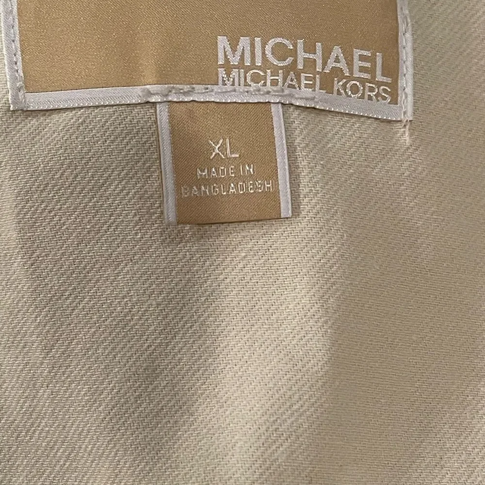 Micheal Kors Utility Jacket Color: Bone Size: XLG